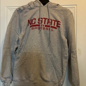 Adidas Gray Hoodie Red NC State Baseball LIKE NEW ADULT/Unisex small